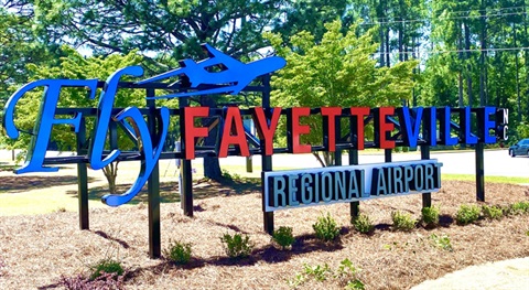 Fayetteville Regional Airport Entrance Signage