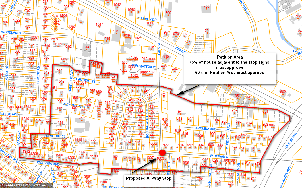 West Rowan Stop Sign Petition Map.png