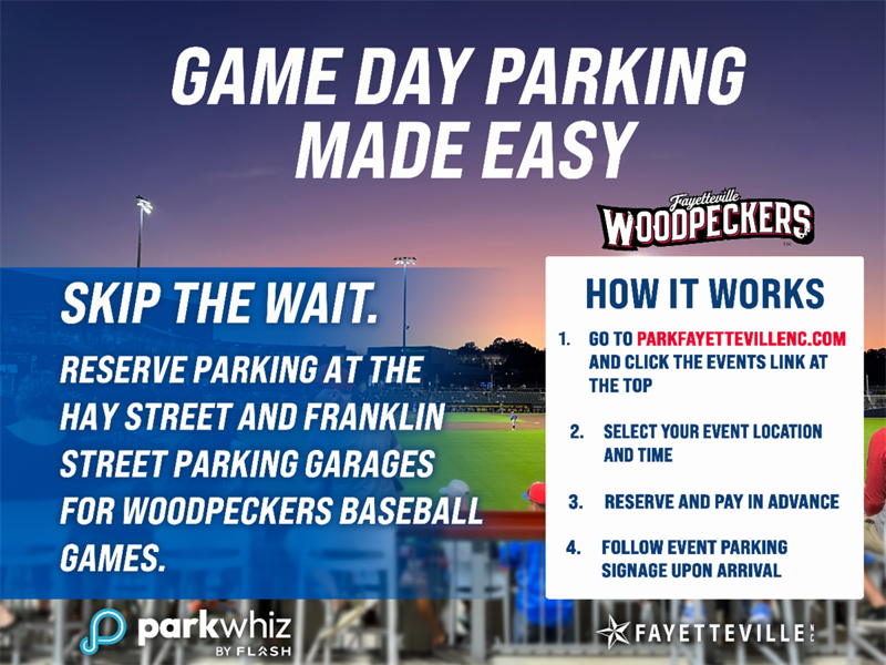 segra parking WOODPECKERS